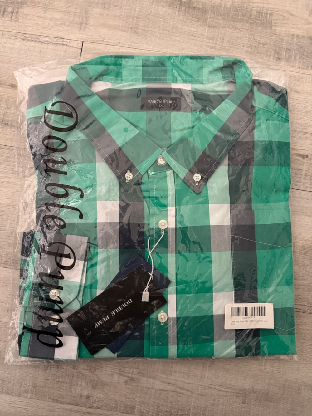 Men's Green Plaid Button-Down Shirt